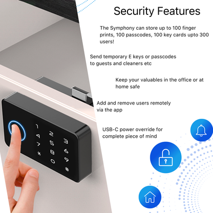 Blusafe Symphony Smart Cabinet Lock — RFID, NFC & App