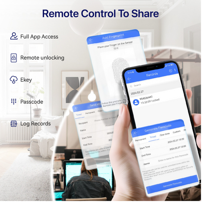 Blusafe Origin Smart Plus Smart Handle Stainless Steel — Fingerprint, RFID & App