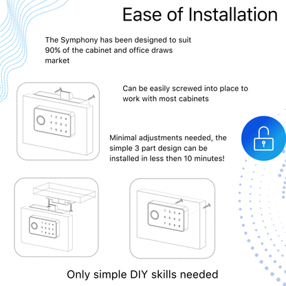 Blusafe Symphony Smart Cabinet Lock — RFID, NFC & App