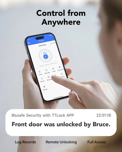 Blusafe Apollo Smart Door Handle — Fingerprint, Keypad, RFID & App