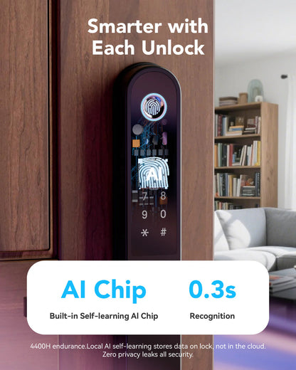 Blusafe Apollo Smart Door Handle — Fingerprint, Keypad, RFID & App
