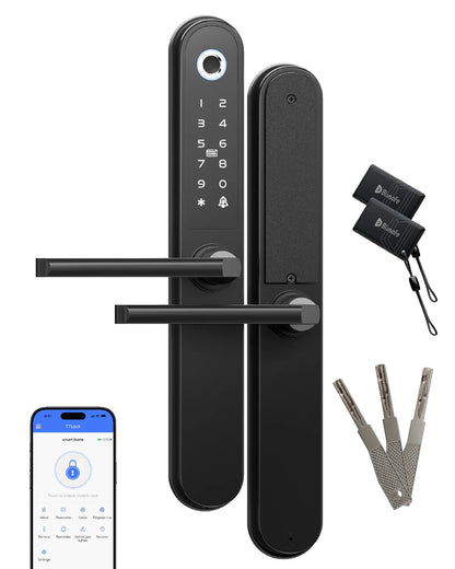 Blusafe Apollo Smart Door Handle — Fingerprint, Keypad, RFID & App