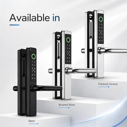 Blusafe Origin Smart Plus Smart Handle Stainless Steel — Fingerprint, RFID & App
