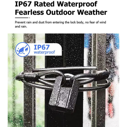 Blusafe Smart Fingerprint Padlock Pro – Bluetooth App Control, IP67 Weatherproof