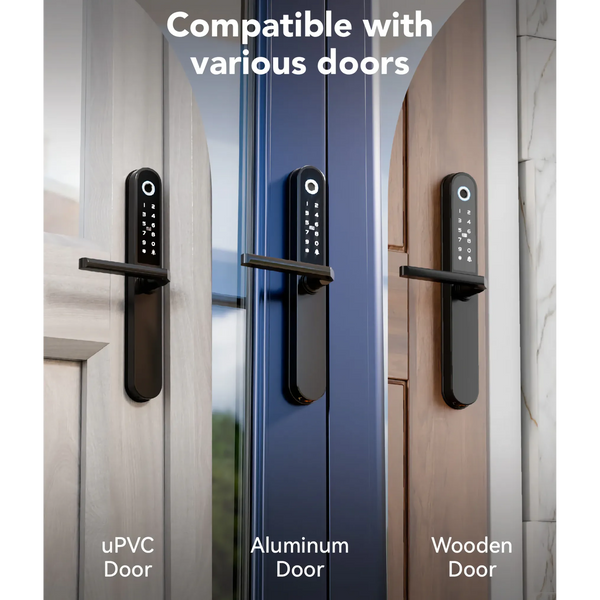 Blusafe Apollo Smart Door Handle — Fingerprint, Keypad, RFID & App
