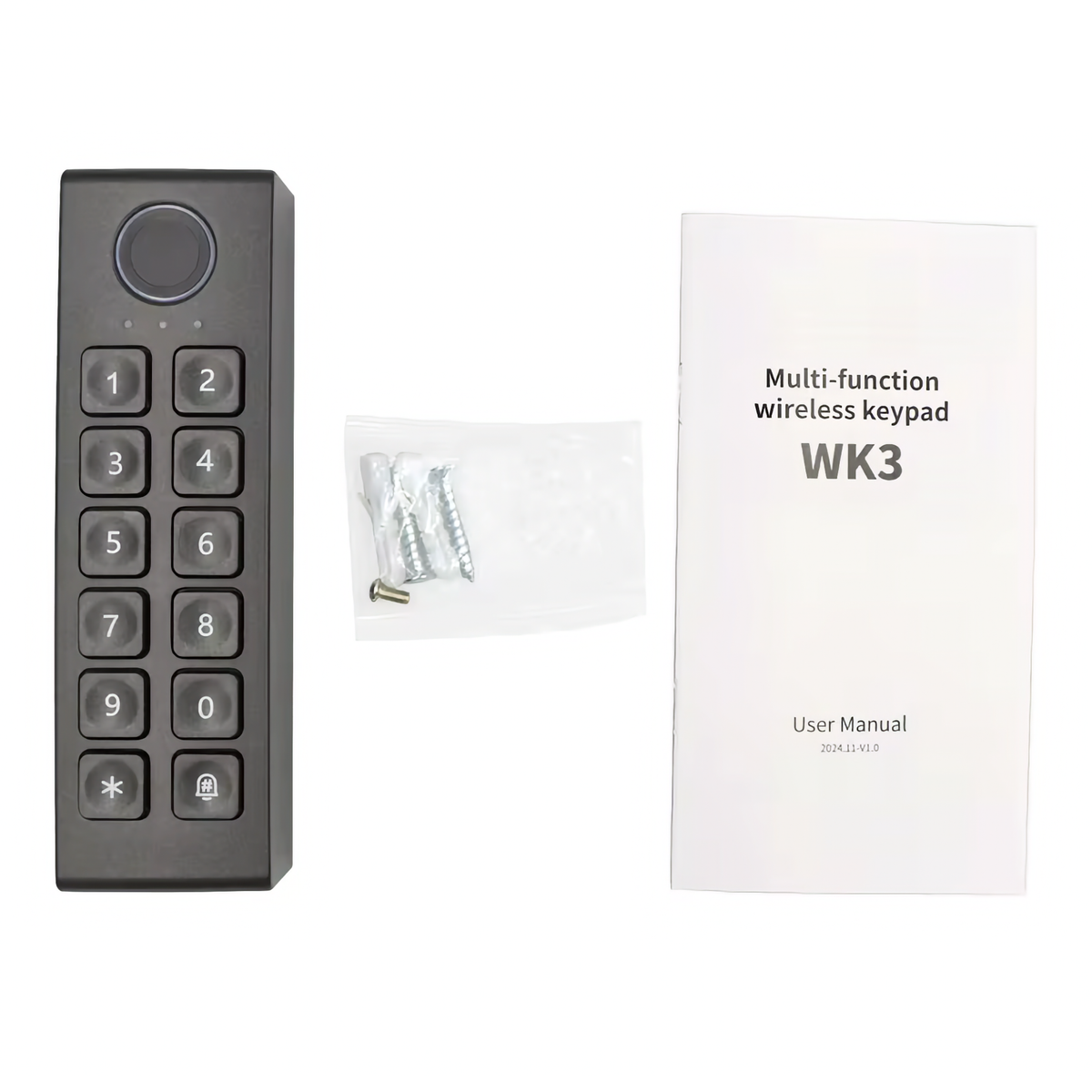 WK3 wireless keypad side view for TTLock access control