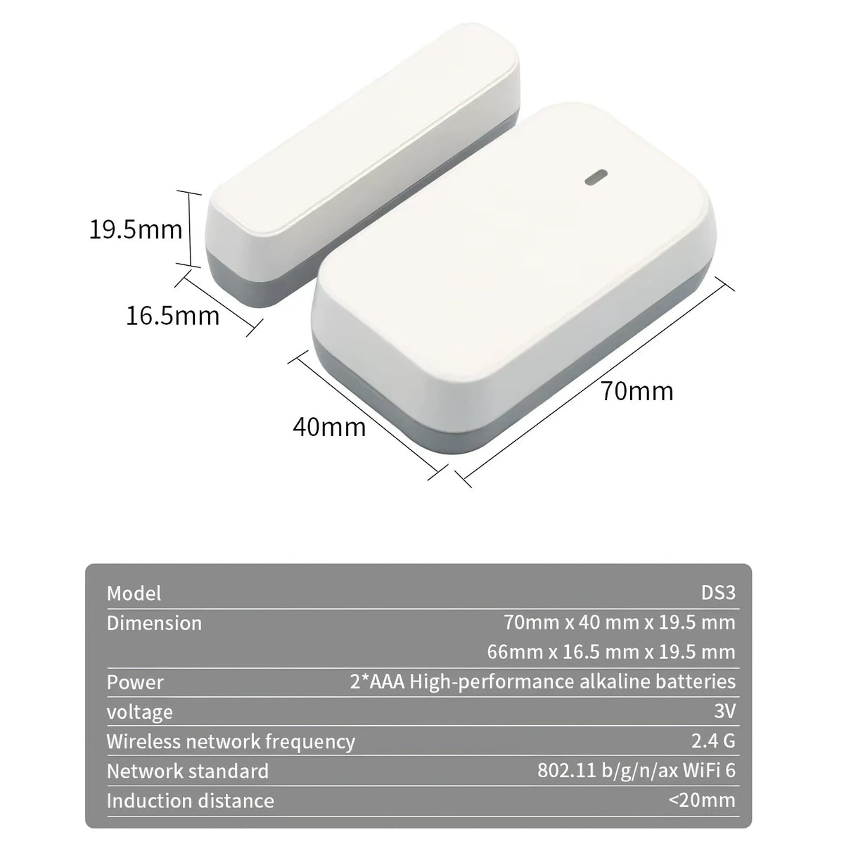 Blusafe DS3 Wi-Fi Window & Door Sensor