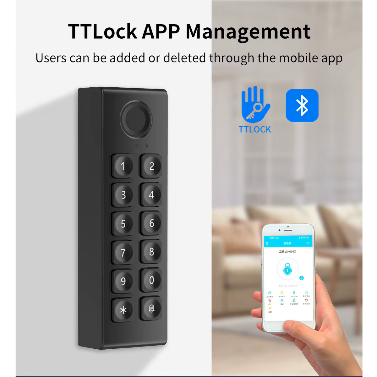 WK3 wall-mounted access control reader keypad